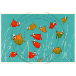 Fischschwarm Postkarte / FISCH05