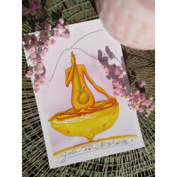 Yogi-Fruchtfliege Postkarte