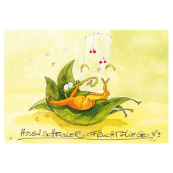 Hosenscheißer-Fruchtfliege Postkarte