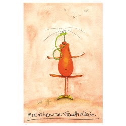 Meditierende Fruchtfliege Poster A3