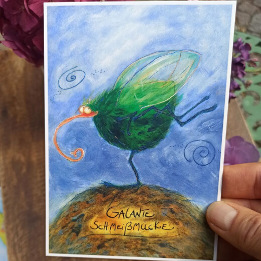Postkarte "Galante Schmeißmücke"