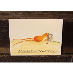 Abkotzende Fruchtfliege Postkarte