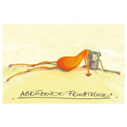 Postkarte "Abkotzende Fruchtfliege"