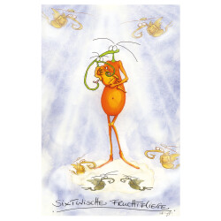 Sixtinische Fruchtfliege Postkarte