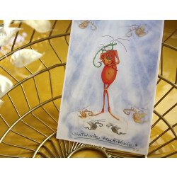 Dresden Postkarte "Sixtinische Madonna Fruchtfliege"