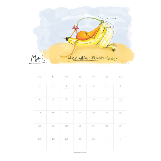 Im Jahr der Fliege 2023 | Jahreskalender | A3 Format | Die Fruchtfliege