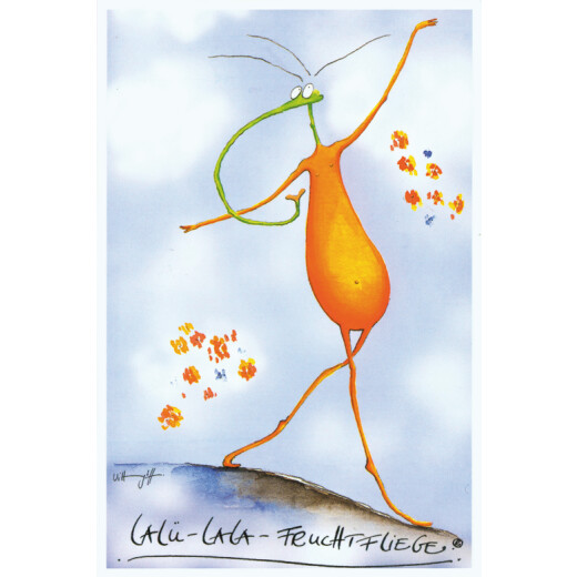 Lalü-Lala-Fruchtfliege Postkarte
