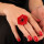 Damenring mit rotem Mohn - Joli coquelicot von Taratata