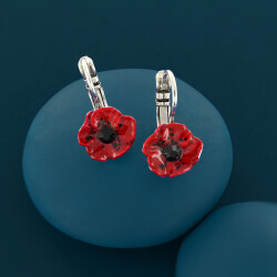 Damen Ohrhänger Mohnblumen  – Taratata Joli Coquelicot – farbenfroher Sommer-Schmuck