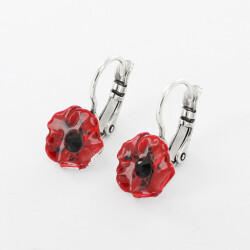 Damen Ohrhänger Mohnblumen  – Taratata Joli Coquelicot – farbenfroher Sommer-Schmuck