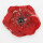 Damenbrosche mit roter Mohnblume - Taratata Joli coquelicot - Versilbertes Hartzinn, glänzende Farbe und strahlender Strass