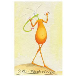 Grrr-Fruchtfliege Postkarte