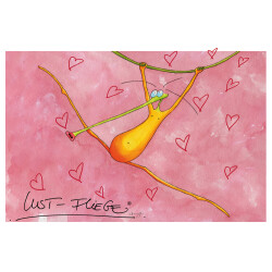 Lust-Fliege Postkarte