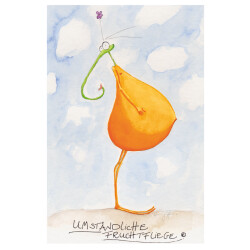 Umständliche Fruchtfliege Postkarte