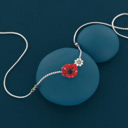 Damenkette mit rotem Mohn - Joli coquelicot von Taratata