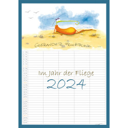 Familienplaner | Im Jahr der Fliege 2024 | A3 Format |...