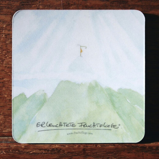 Erleuchtete Fruchtfliege | Untersetzer aus Zellkautschuk