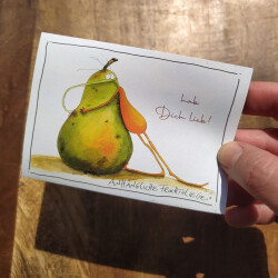 Hab dich lieb | Kühlschrankmagnet | Anhängliche Fruchtfliege
