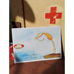 Retterchen-Fruchtfliege Postkarte