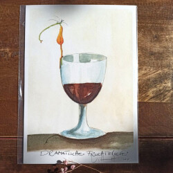 Dramatische Fruchtfliege | Signierter Kunstdruck A4