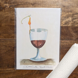 Dramatische Fruchtfliege | Signierter Kunstdruck A4