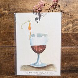 Dramatische Fruchtfliege | Signierter Kunstdruck A4