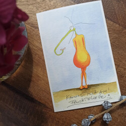 Postkarte "Kannst-Mich-Am! Fruchtfliege"