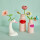 Kussmund Pink | Keramik Vase | Mittel | Rice