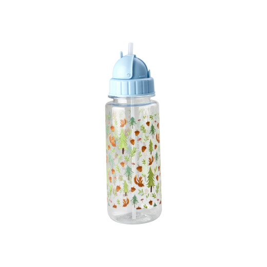 Trinkflasche für Kinder - Happy Forest Eichhörnchen Blau von Rice