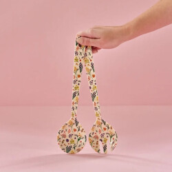 Rice Salatbesteck Wild Flower - Melamin Besteck mit buntem Blumenmuster für Party, Picknick, Outdoor und Alltag