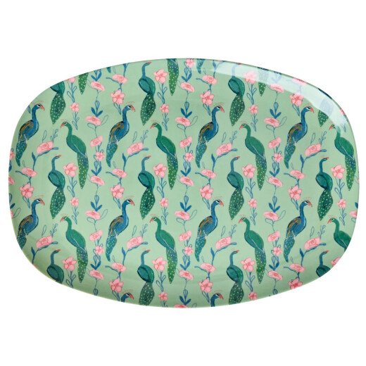 Peacock Power | Melamin Teller Groß | Rice