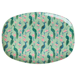 Peacock Power | Melamin Teller Groß | Rice