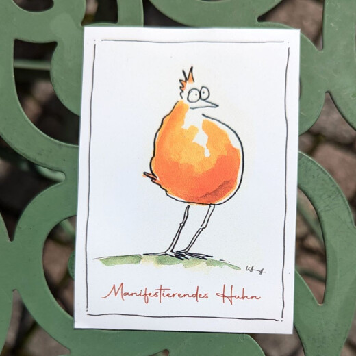 Kühlschrankmagnet Huhn | Manifestierendes Huhn – humorvolles Motiv