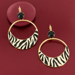 Taratata Alfred Ohrhänger - runde Ohrringe schwarz-weiß