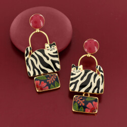 Taratata Alfred Ohrstecker - Statement Katzen Ohrringe