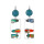 Taratata Blue Ohrhänger - maritime Sardinen Ohrringe