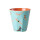 Retro Swimster | Melamin Becher Medium | Rice - mittelgroßer robuster Becher mit Schwimmerinnen in bunten Badeanzügen