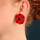 Taratata Damen Ohrclips Joli Coquelicot - Roter Mohn als Clips