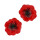 Taratata Damen Ohrclips Joli Coquelicot - Roter Mohn als Clips