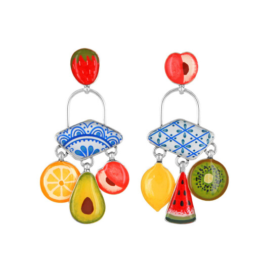 Taratata Jolie Jolie Ohrstecker – Extravagante Frucht‑Designs mit Keramik‑Charme