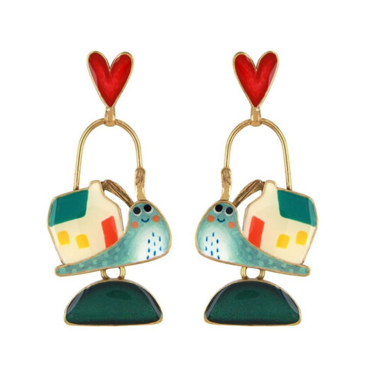 Taratata Sweet Home Ohrstecker - Schnecke mit Haus & Herz