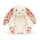 Jellycat Blossom Cream Bunny Berry - Weißer Kuschelhase mit Erdbeer-Ohren