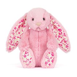 Jellycat Blushkin Blossom Luxe Bunny - Luxus Kuschelhase mit Rosen-Ohren
