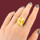 Taratata Kaly Ring mit floralem Muster in Gelb