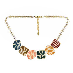 Taratata Kaly Collier - Florale Kette mit ovalen und...