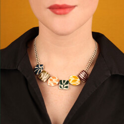 Taratata Kaly Collier - Florale Kette mit ovalen und...