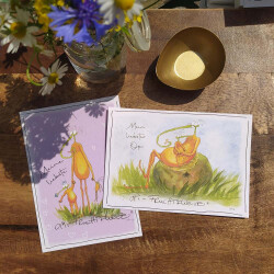 Postkarte mit Spruch "Meine liebste Omi" | Omi-Fruchtfliege