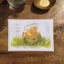 Postkarte mit Spruch "Mein liebster Opi" | Opi-Fruchtfliege