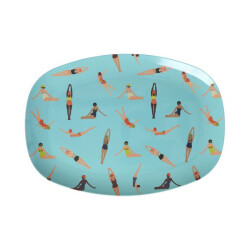 Retro Swimster | Melamin Teller Groß | Rice