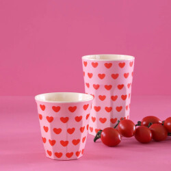 Sweet Hearts | Herz Becher Mittelgroß aus Melamin | Rice
